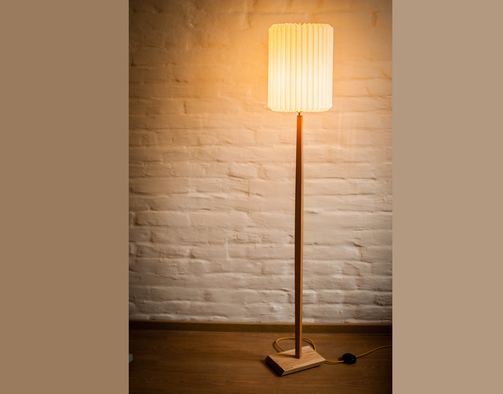 Stehlampe Eiche/Buche Origami – japandi style lampe